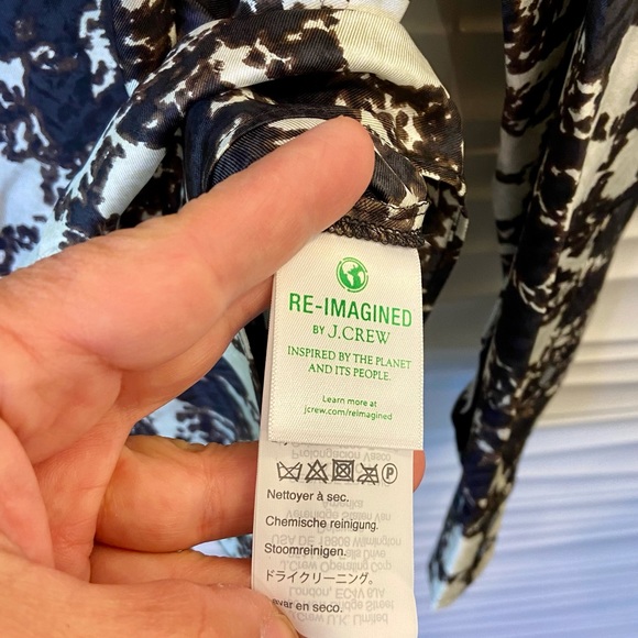 NWT J. Crew Collection silk twill ruffle-collar top in plaid - Picture 11 of 15